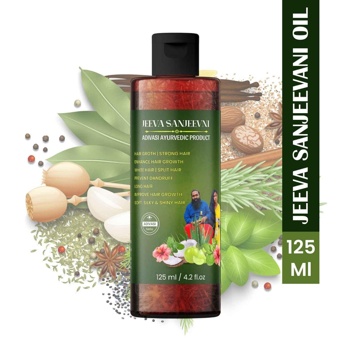 ADIVASI JEEVA SANJEEVINI HAIR OIL – 125 ML (Pack of 2