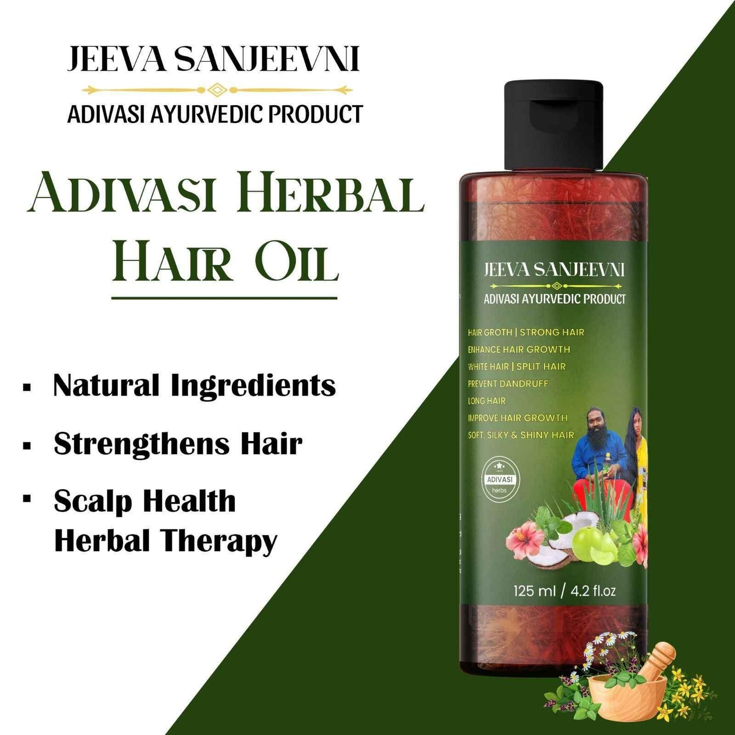 ADIVASI JEEVA SANJEEVINI HAIR OIL – 125 ML (Pack of 2